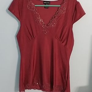 Wet seal Maroon blouse
